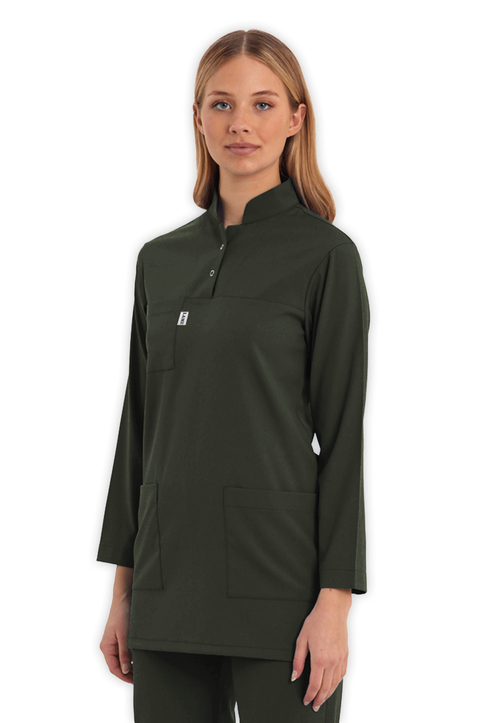 LAME Uniform Tesettür Scrubs Üst – Haki