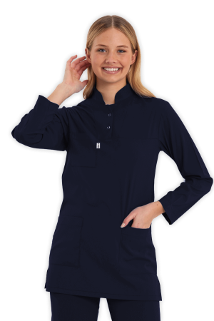 LAME Uniform Tesettür Scrubs Üst – Lacivert