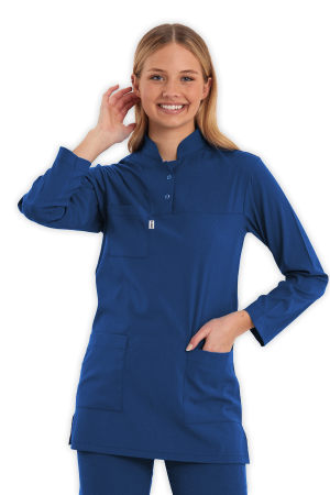 LAME Uniform Tesettür Scrubs Üst – Petrol Mavisi