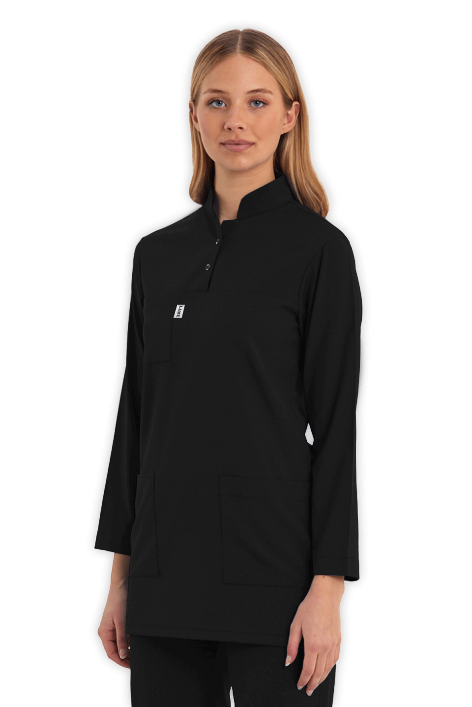 LAME Uniform Tesettür Scrubs Üst – Siyah