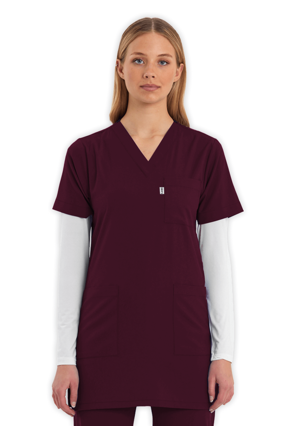 LAME Uniform Tunik Scrubs Takım – Bordo