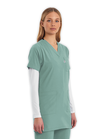 LAME Uniform Tunik Scrubs Üst – Mint Yeşili