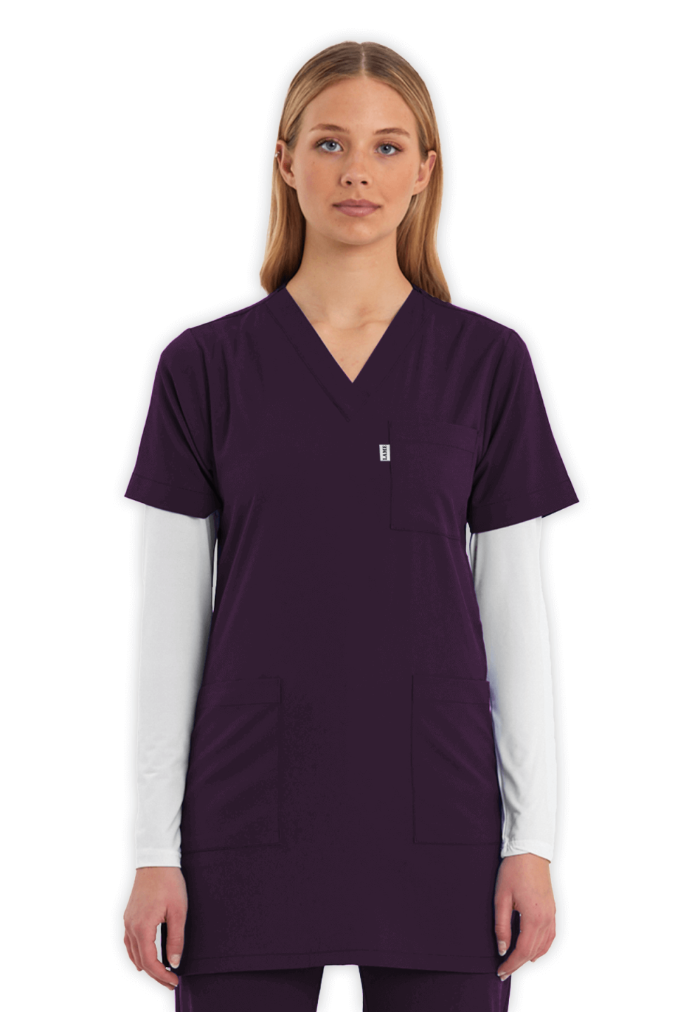 LAME Uniform Tunik Scrubs Takım – Mürdüm