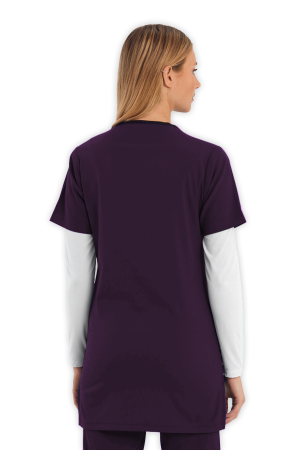 LAME Uniform Tunik Scrubs Üst – Mürdüm