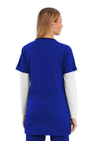 LAME Uniform Tunik Scrubs Üst – Saks Mavisi